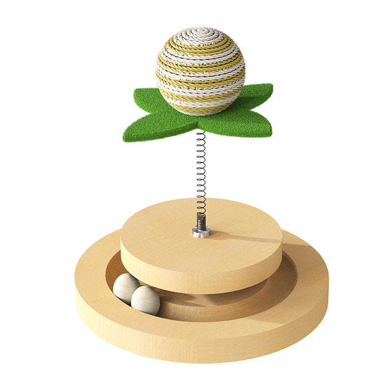 Spring Flower Cat Toy with Rolling Balls 49 x 18cm