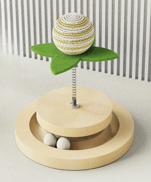 Spring Flower Cat Toy with Rolling Balls 49 x 18cm