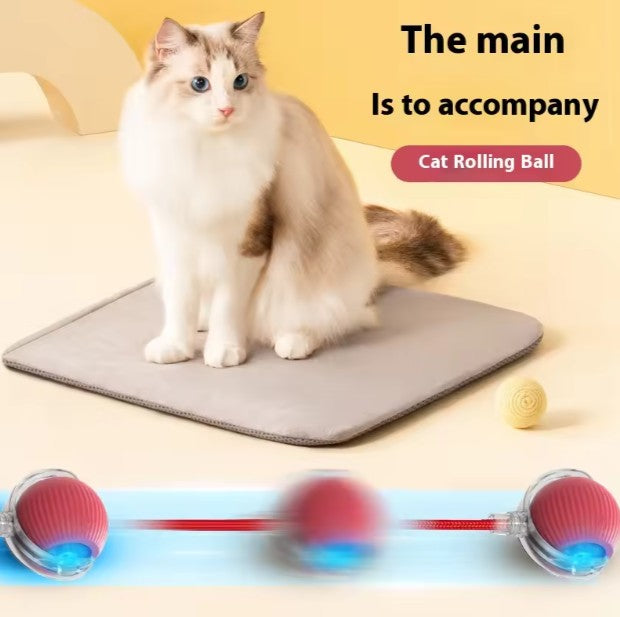 Automatic Smart Pet Ball Toy for Cats & Dogs | Interactive Rolling Ball USB Rechargeable Self Rolling Toy