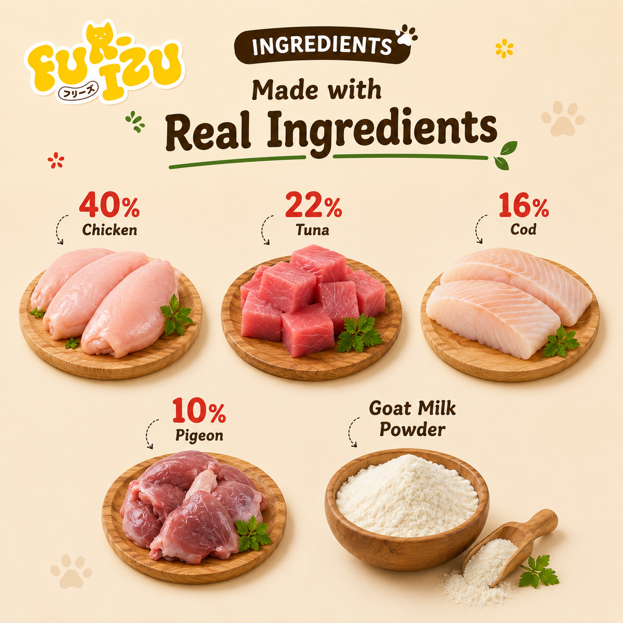 CAT KIBBLE 1KG - Slow-baked Squab & Tuna - Super Premium Cat Food Bone Heart Vision Immunity digestion support 低温烘培猫粮