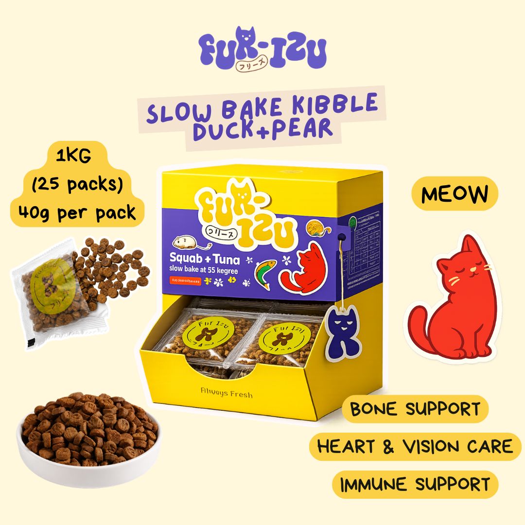 CAT KIBBLE 1KG - Slow-baked Squab & Tuna - Super Premium Cat Food Bone Heart Vision Immunity digestion support 低温烘培猫粮
