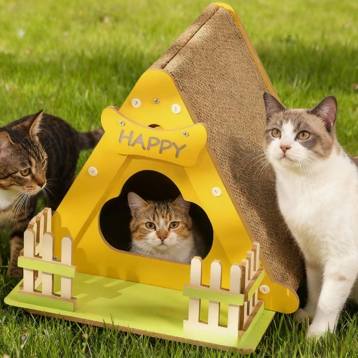 Cat House with Scratching Roof 46x47x35cm