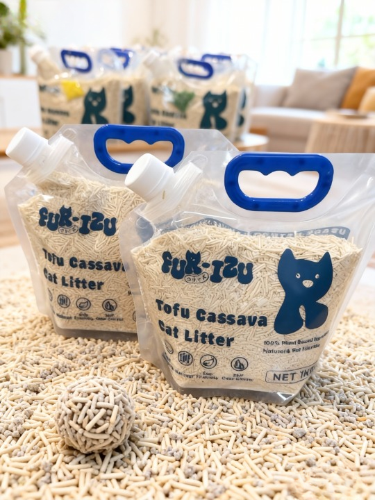 Tofu mix Cassava Cat Litter 2.5kg - Fast Clumping & Odor Control with Multiple Flavors